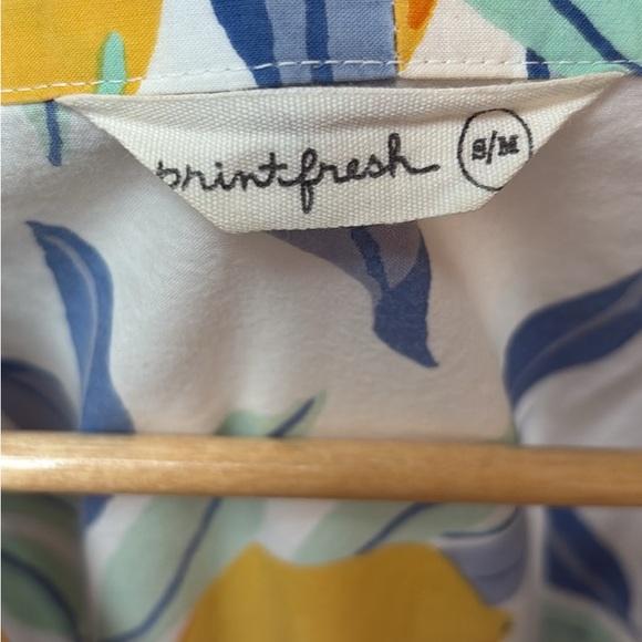 Printfresh Multicolor Lemon Print Kimono Cotton Robe - Picture 5 of 9